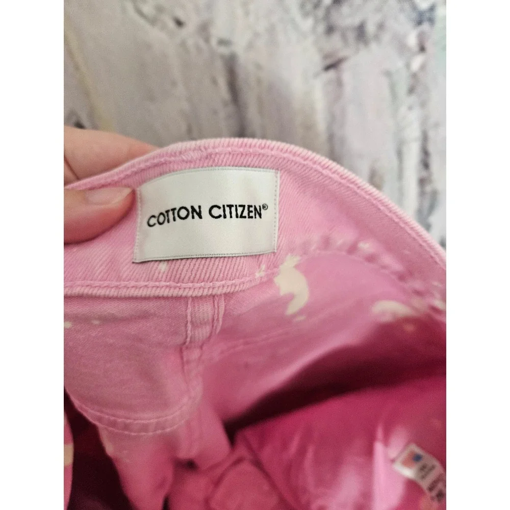 Cotton Citizen Mens Pink Bleach Splatter Slim Jeans Size 32 M909579-LTPNK-32 NEW